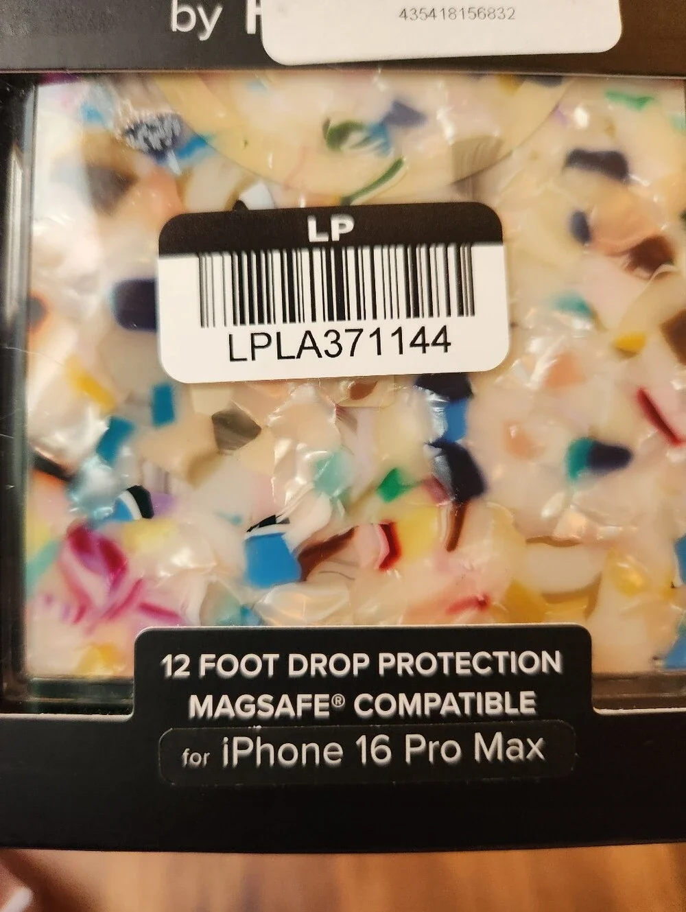 Flaunt SQUARE Rainbow Confetti Tortoise Shell iPhone 16 Pro Max Case, NWT
